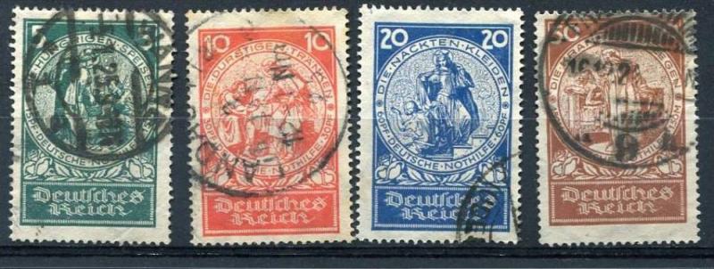 Germany 1924 Sc B8-1 Mi 351-4 Used Charity CV 90 Euro