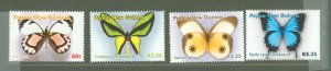 Papua New Guinea #1225-1228  Single (Complete Set) (Butterflies) (Fauna)