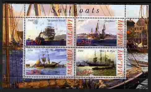 MALAWI - 2010 - Tall Ships #2 - Perf 4v Sheet - MNH - Private Issue