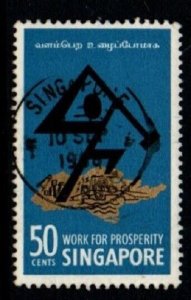 SINGAPORE SG100 1968 50c NATIONAL; DAY  USED