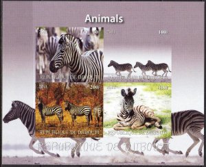 Djibouti 2011 Animals Zebras (2) Imperf. MNH Cinderella !