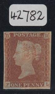 SG 7 1841 1d red-brown plate eleven lettered FL. A fine fresh scarce mounted... 