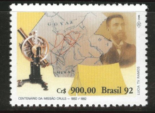 Brazil Scott 2395 MNH** 1992  Explorer map stamp CV$0.55