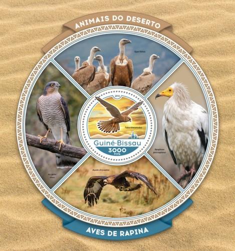 GUINE BISSAU 2016 SHEET BIRDS OF PREY OISEAUX DE PROIE AVES RAPACES gb16601b