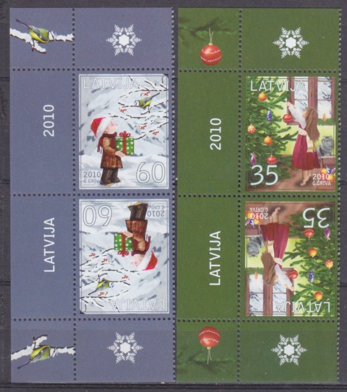 2010 Latvia 798-799Tetbecsh Christmas 5,60 €
