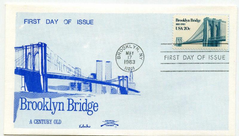 2041 Brooklyn Bridge, Colonial, FDC