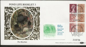 20/10/1986 50p POND LIFE BOOKLET 3, FDC