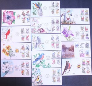 #1953-2002 Birds - Flowers Ham FDC Set