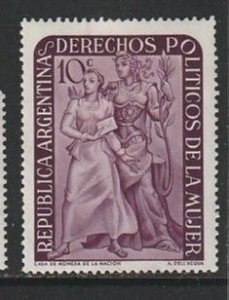 1951 Argentina - Sc 598 - MH VF - 1 single - Woman Voter