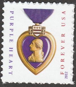 US 4704 Purple Heart Medal F single MNH 2012