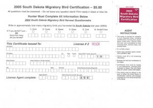 SD23 - South Dakota State Duck Stamp. Single With Certificate. MNH. OG.