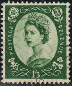 Great Britain  #332  Used,  watermark 308,   CV $1.50,