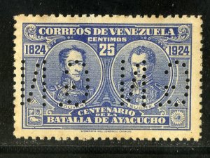 VENEZUELA 286 MNH G.N PUNCHED (OFFICIAL) SCV $2.75 BIN $1.25 POLITICIAN