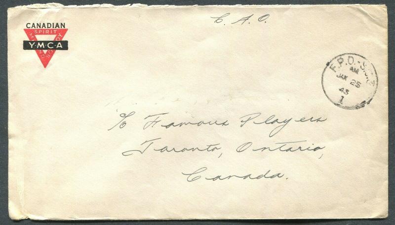 CANADA WWII MILITARY COVER F.P.O. CANCEL