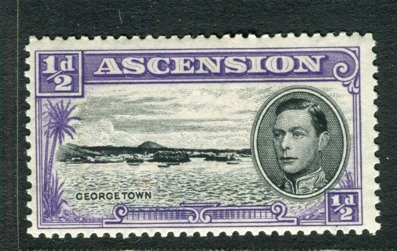 ASCENSION ISLAND; 1938 early GVI issue fine Mint hinged PERF 13.5, value 1/2d