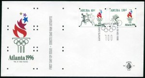 Aruba 137-138 FDC.Michel 178-179. Olympics Atlanta-1996:Runner,Cyclist.