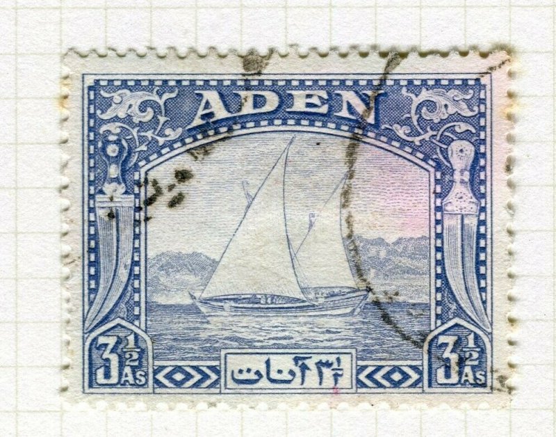 ADEN; 1937 early DOW issue fine used 3.5a. value