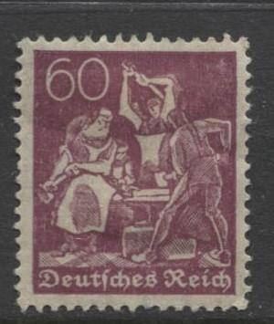 GERMANY. -Scott 168- Definitives -1921- MH - Wmk 126 - Single 60m Stamp