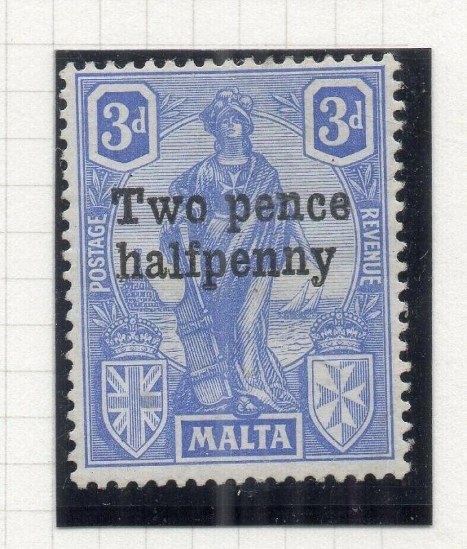 Malta 1925 Early Issue Fine Mint Hinged 2.5d. Surcharged 321585