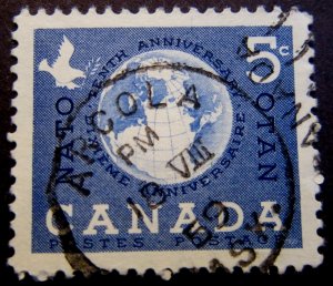 Canada #384 CDS Cancel Arcola, SK {ebhs142}