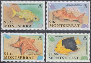 MONTSERRAT Sc # 758-61 MNH CPL SET VARIOUS FISH