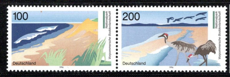 Germany Bund Scott # 1937a, 1937b, mint nh, se-tenant