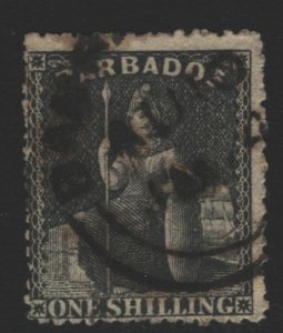 Barbados Sc#21a Black Used Perf 15