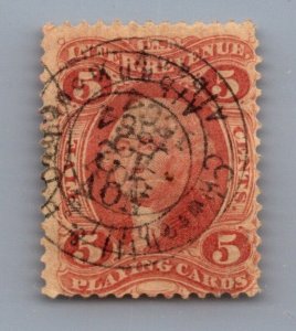 *KAPPYSSTAMPS JKESL-R0143 1ST ISSUE REVENUE SCOTT R28c  SUPER HAND STAMP