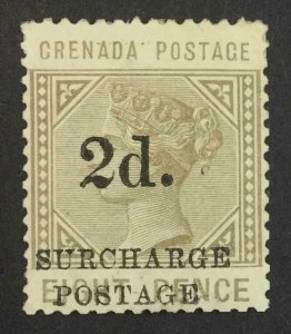 MOMEN: GRENADA SG #D7 1892 MINT OG H SCARCE **SIGNED** £5,000 LOT #63958