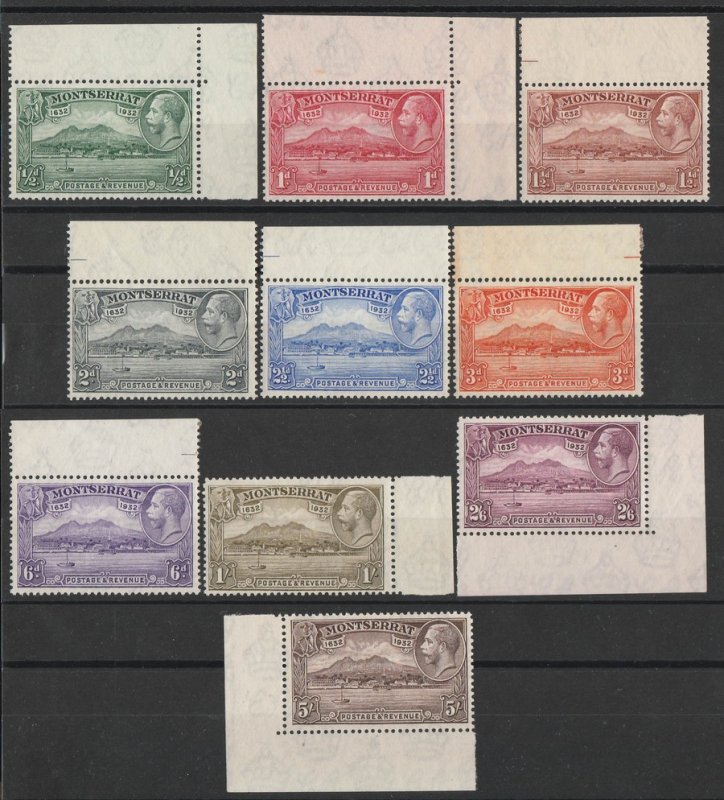 MONTSERRAT 1932 Anniversary set ½d to 5/-. MNH ** 