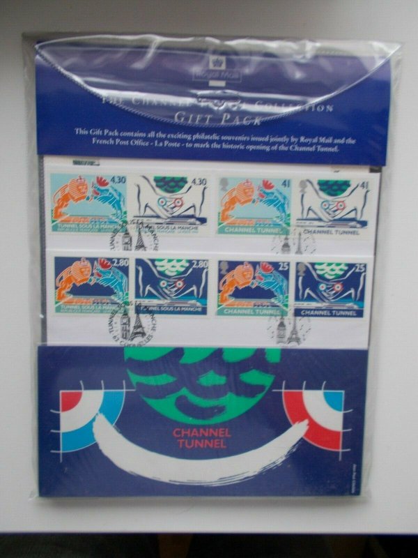 1994 Channel Tunnel Collection Gift Pack Complete & Superb U/M Cat £55 Org. Pack