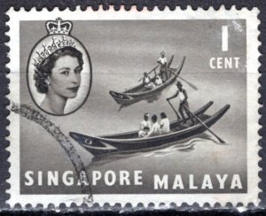 Singapore; 1955: Sc. # 28: Used Single Stamp