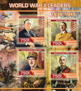 Stamps. Famous people. World War II 2020 year 1+1 sheets perforated