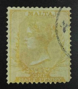 MOMEN: MALTA SG #1 1860 BLUED PAPER USED £650 LOT #64434