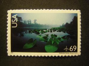 Scott C142, 69c Okefenokee Swamp, MNH Airmail single, Scenic Landscapes