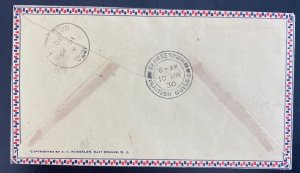 1930 Port Au Prince Haiti First Flight Airmail Cover To Georgetown Guiana 