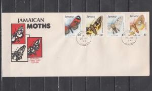 Jamaica, Scott cat. 713-716. Moths issue. Long First day cover. ^