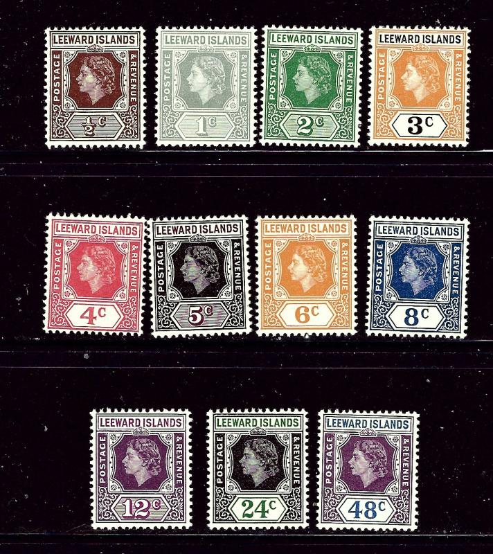 Leeward Is 133-43 MNH 1954 Partial Set