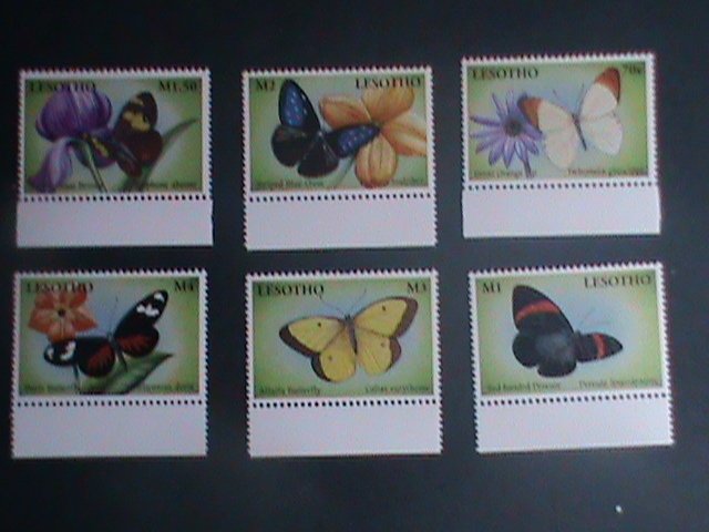 ​LESOTHO 2001-SC#1261-6 BEAUTIFUL-COLORFUL LOVELY BUTTERFLY- MNH SET VERY FINE