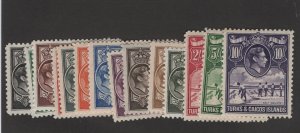 Turks & Caicos Scott #'s 78 - 89 set VF mint light hinged cv $ 80 ! see pic !