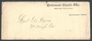 1865 Civil War Official Quarter Master Document W/Envelope