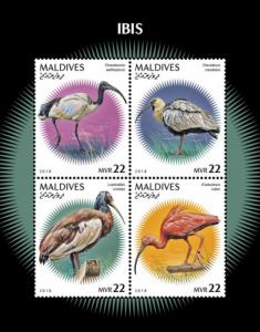 MALDIVES - 2018 - Ibis - Perf 4v Sheet- MNH