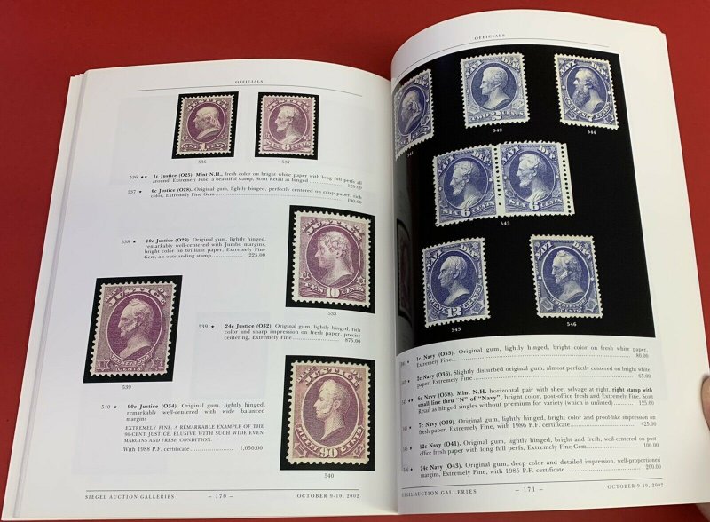 Drucker Collection of U.S. Stamps, Robert A. Siegel, Sale 851, Oct. 9-10, 2002 