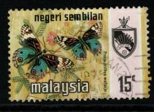MALAYA NEGRI SEMBILAN SG96 1971 15c BUTTERFLIES FINE USED