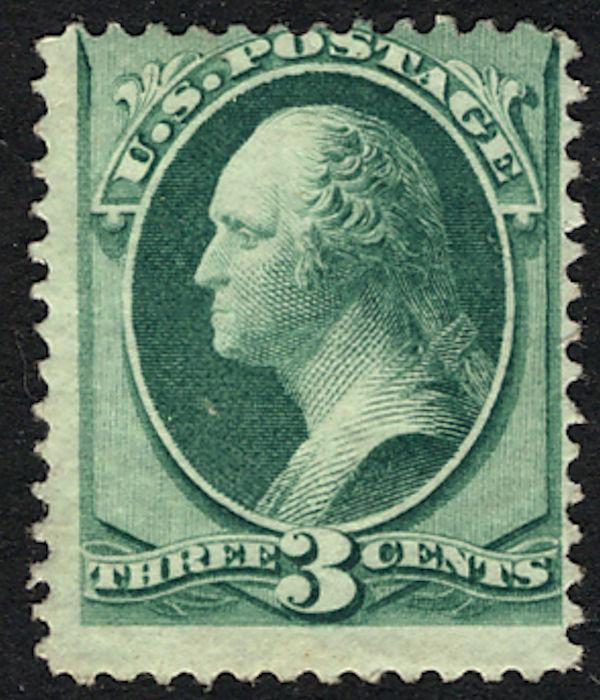 US #158 SCV $110.00 F/VF mint hinged, super fresh color, very nice stamp SCV ...