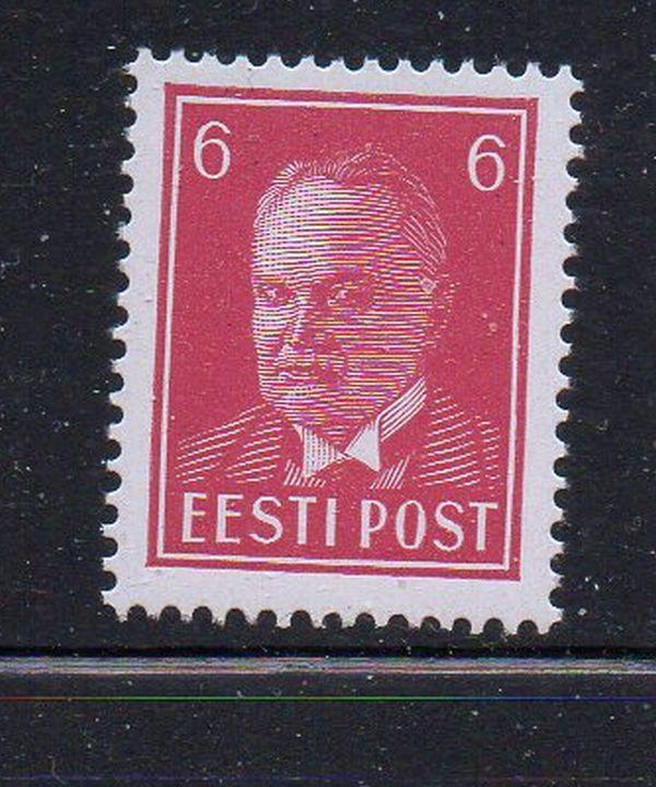 Estonia Sc 122 1936 6 s rose lake President Pats stamp mint NH