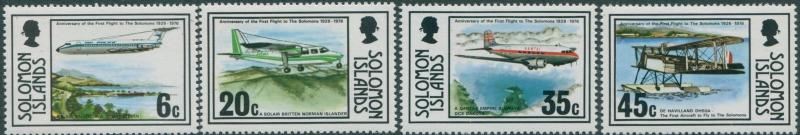 Solomon Islands 1976 SG330-333 First Flight set MNH