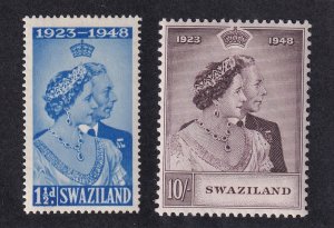 Swaziland Scott #'s 48 - 49 VF set OG lightly hinged cv $ 40 ! see pic !