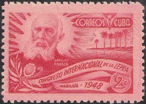 1948 Cuba Stamps Sc 414 Armauer Hansen International Leprosy Congress MNH