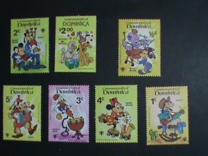 ​DISNEY-DOMINICA STAMP-1979- SC#644 DISNEY CARTOON-MUSIC SCENES  MINT SET VF